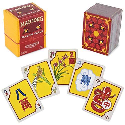 Baraja Deluxe de 144 Cartas de Mahjong Estilo Chino miniatura 2
