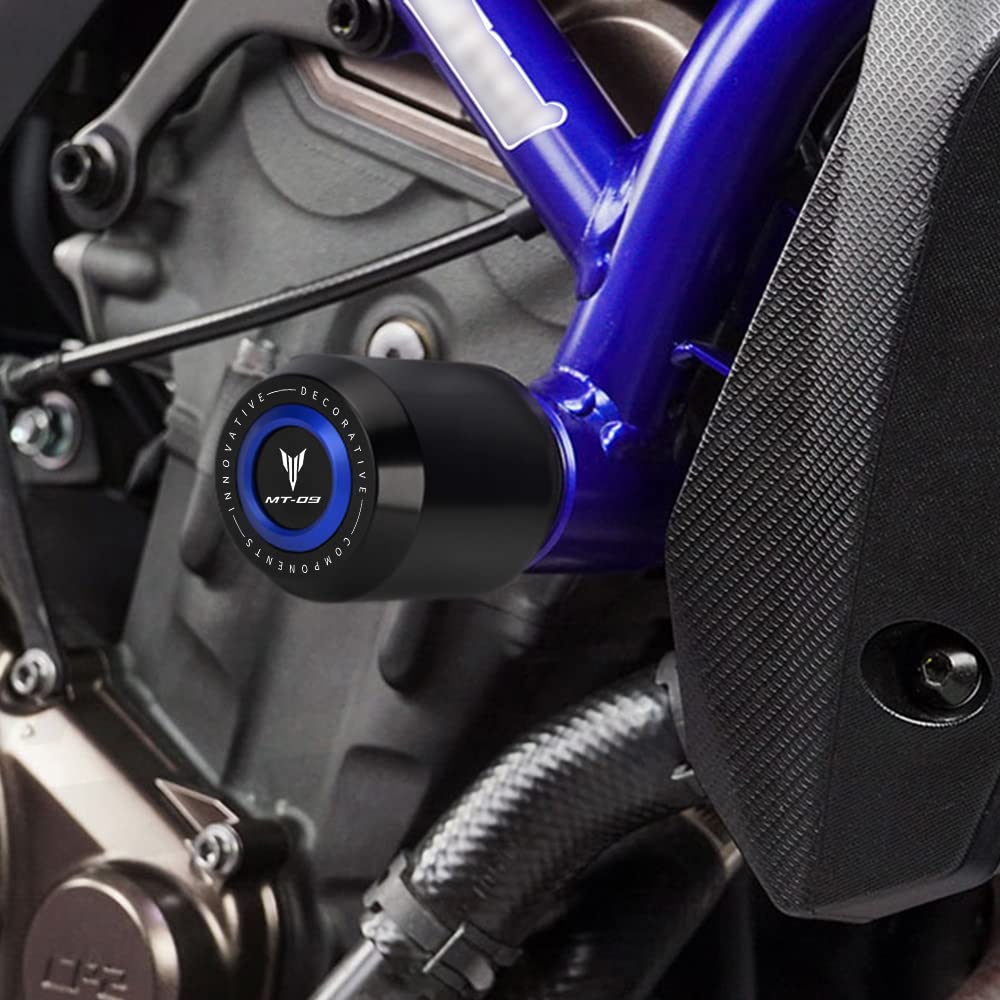 Modeer Compatible avec Ya.maha MT-09 FZ-09 2014-2024 MT09 SP/Tracer Cadre de moto Anti-collision Protection contre les chutes Slider Crash mt 09 tracer fz09 Accessoires (bleu)