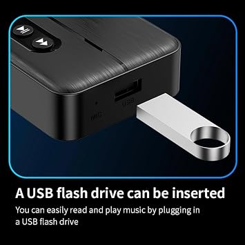M60 NFC Bluetooth 5.4 Ses Alıcısı Transmitter AUX & RCA Bağlantı, Type-C Güç, USB’den Müzik Çalma, Araç & Ev Hoparlör/Amfi için Kablosuz Ses Adaptörü, Hi-Fi Stereo, 10m Çekim Mesafesi