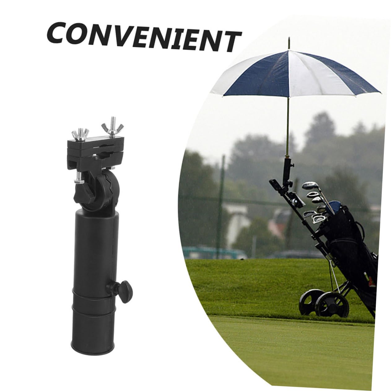 2 Stück Verstellbarer Golf Regenschirmhalter aus Robustem Kunststoff Vielseitiger Schirmständer für Golfwagen und Trolley Kompakt und Tragbar für Verschiedene Einsatzbereiche