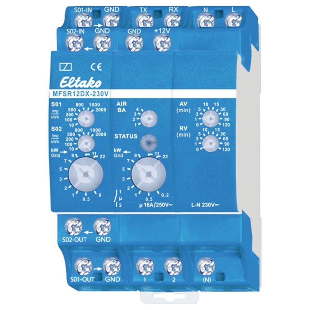 Eltako MFSR12DX-230V - Relé de corriente multifunción para contador trifásico bidireccional (22100530)