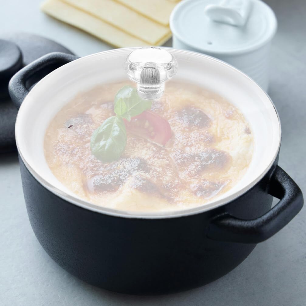 PRETYZOOM Tapa de Vidrio para Sartén Resistente al Calor, Transparente y Fácil de Limpiar, Cubierta Redondeada para Ollas y Utensilios de Cocina Varios estilos