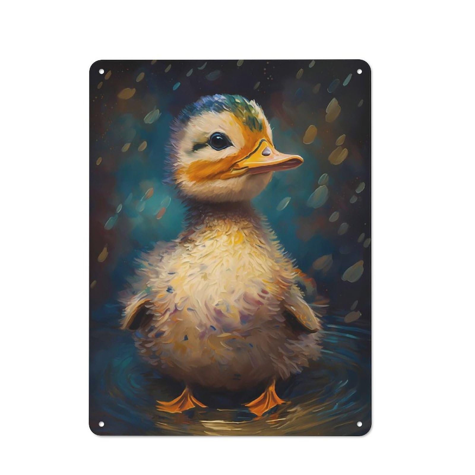 Vintage Cafe Metal Sign 40x30cm Featuring Duck Mystical, Bistro Wall Plaque for Tea Room, Shop Wall Or Breakfast Area
