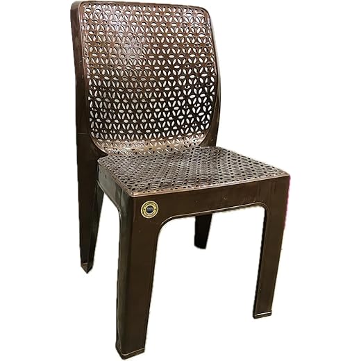 Modern Designer Plastic Chair - Brown