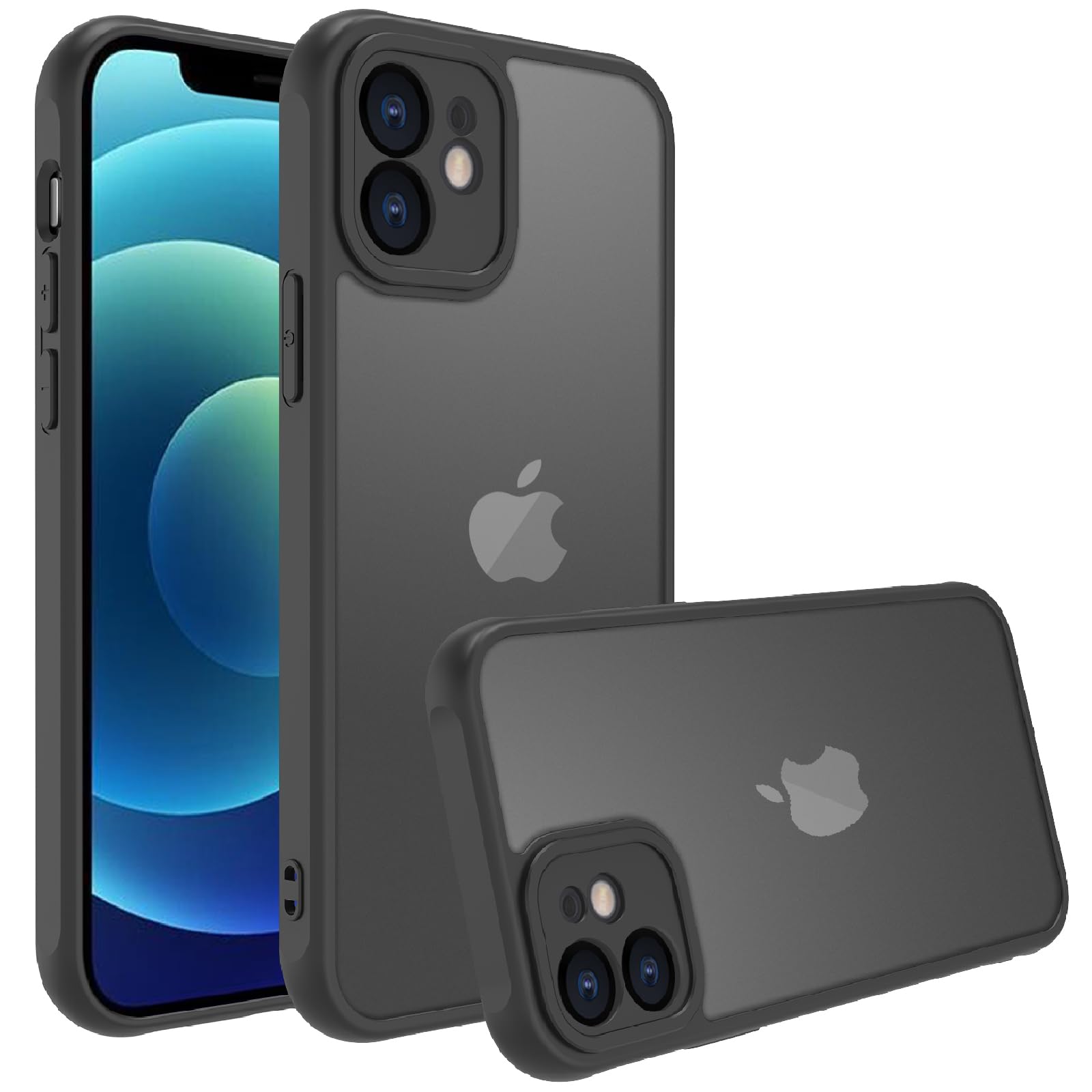 iPhone 12 ブラック 本体 デザインケース付き Amazon.co.jp 