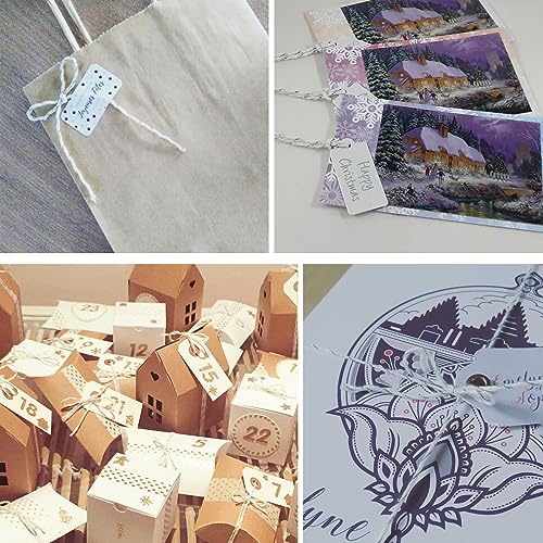 Image of jijAcraft 328Ft White Silver Twine String, 2MM Bakers Cotton String, Heavy Duty Wrapping Twine for Wedding, Birthday, Bridal Shower