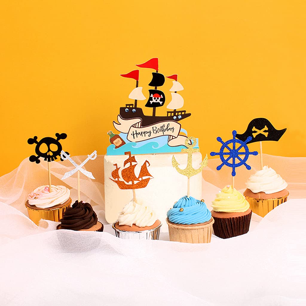 31-teiliges Piraten-Tortenstecker-Set – Cake Topper Für Geburtstag, Halloween, Kinderparty