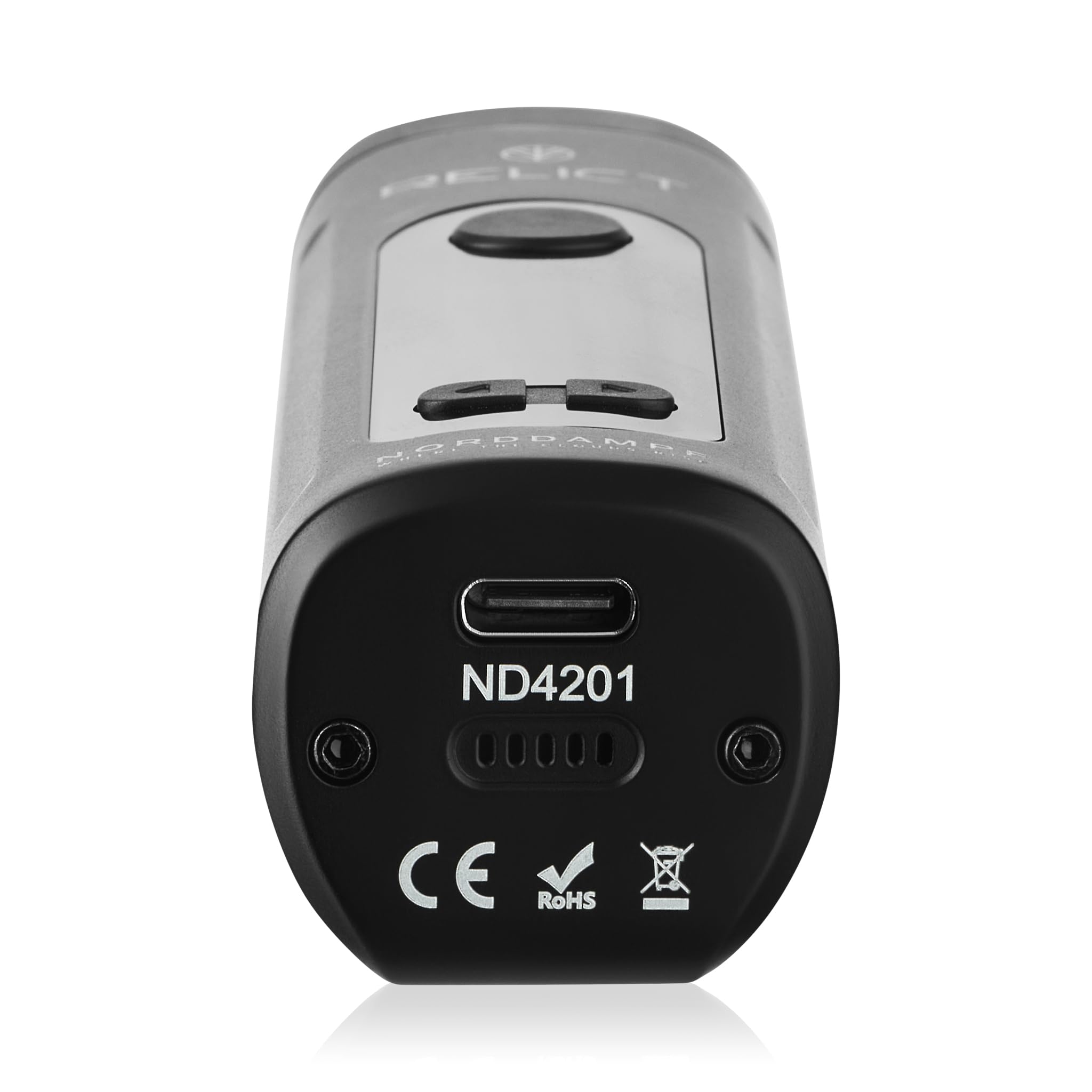 Norddampf RELICT – Vaporisateur d'herbes haut de gamme pour herbes, technologie DHS et Intelisense, 2600 mAh, flux d'air isolé, plusieurs sessions, temps de chauffage de 30 s, noir (noir foncé)