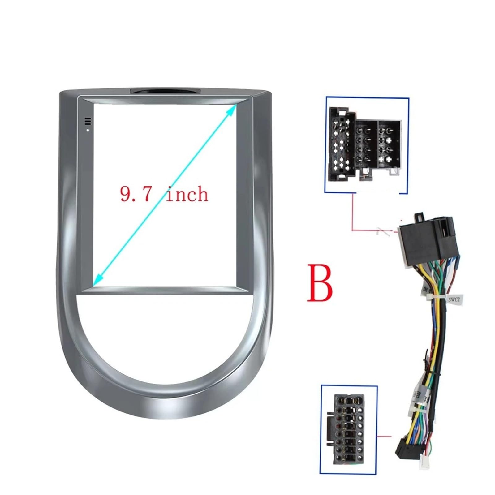 Mascherina Autoradio Cornice Stereo per KIA per Soul 2008-2011 2012 9.7 Pollici 2 DIN Auto Radio Fasce Multimedia Cornice Video Player Navigazione Dvd Pannello Rivestimento