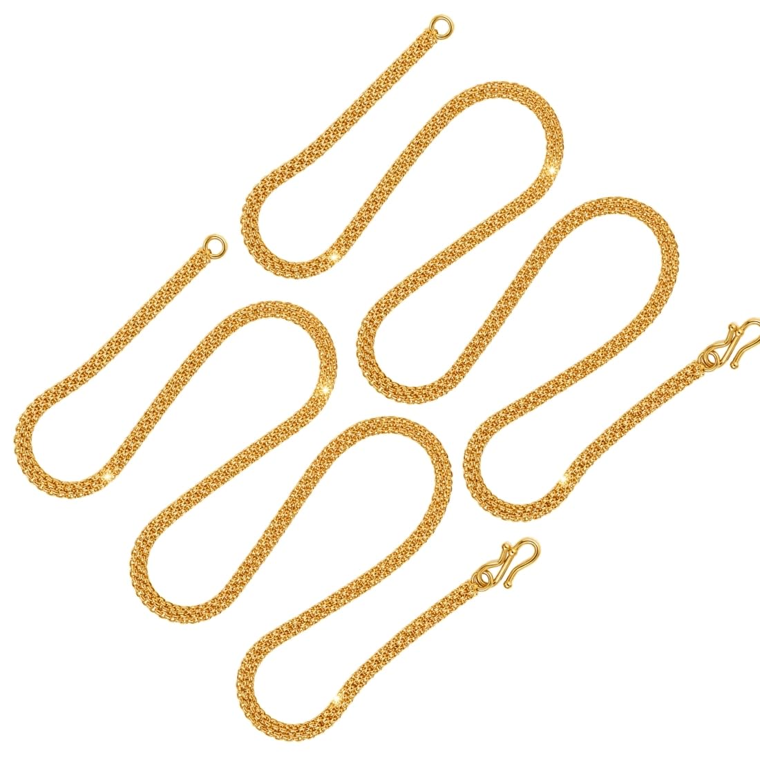 Gold-Plated 4mm Multi Row Chain 22Inch Men Women-image-14