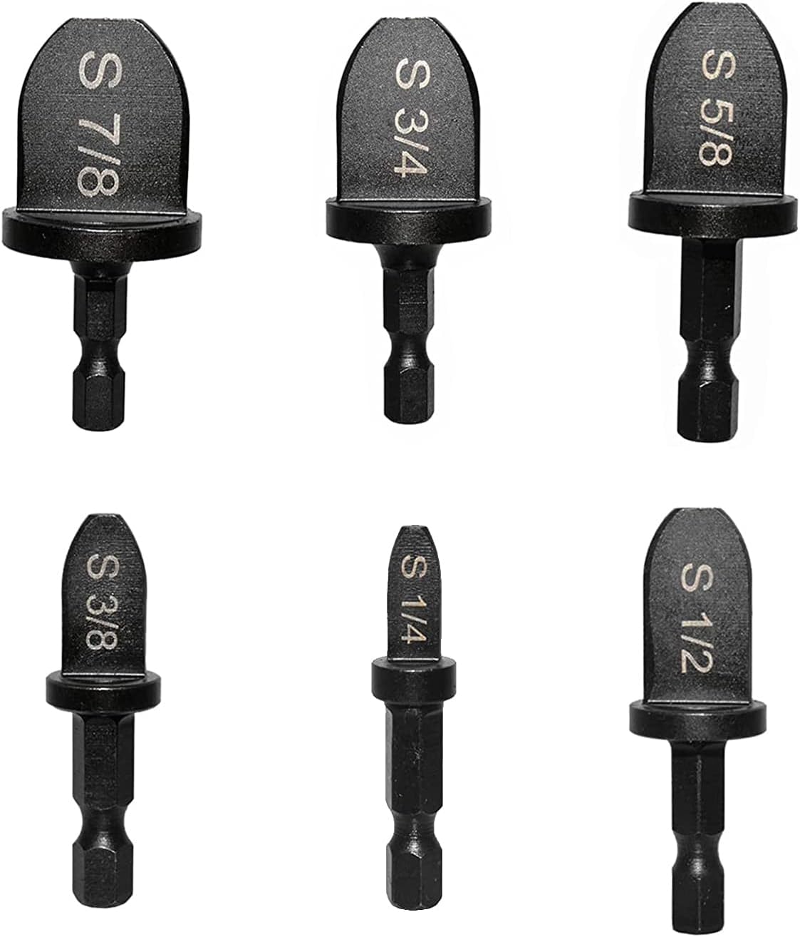 6pcs HVAC Repair Set Air Conditioner Copper Tube Expander Swaging Tool Manual Pipe Swage Expander Drill Bit Kit with 1/4", 3/8", 1/2", 5/8", 3/4", 7/8" Bits