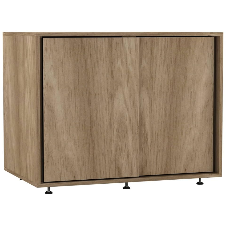 URBNLIVING Commode moderne à 2 portes coulissantes avec pieds réglables, design peu encombrant...