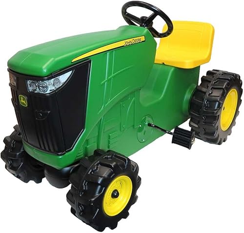 Tractor de plástico de pedal color verde John Deere disponible en Yaxa Colombia