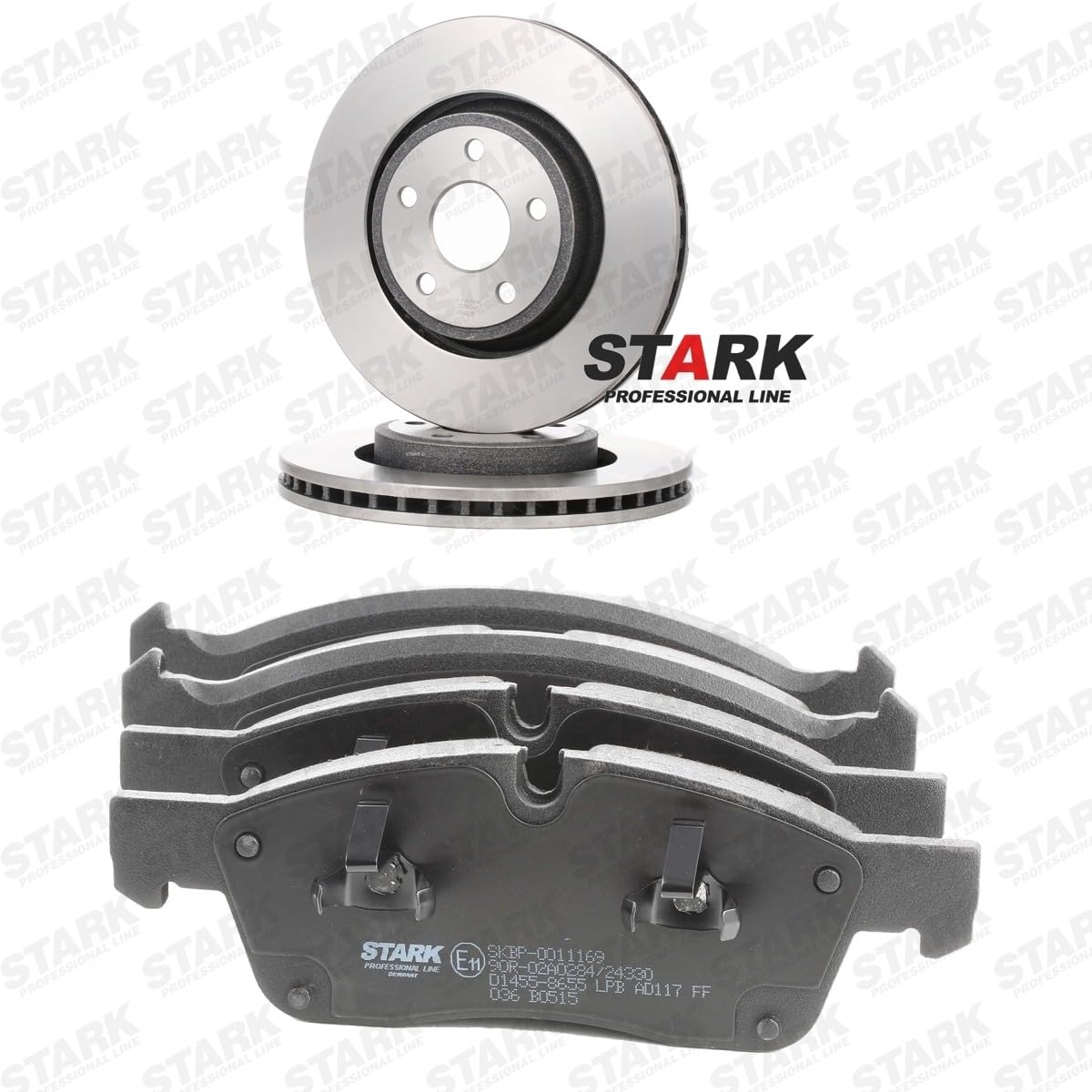 STARK Bremsen Set Vorne 350,0mm Bremsscheiben und Beläge Komplett Kompatibel mit JEEP GRAND CHEROKEE IV WK, WK2, DODGE Durango WD