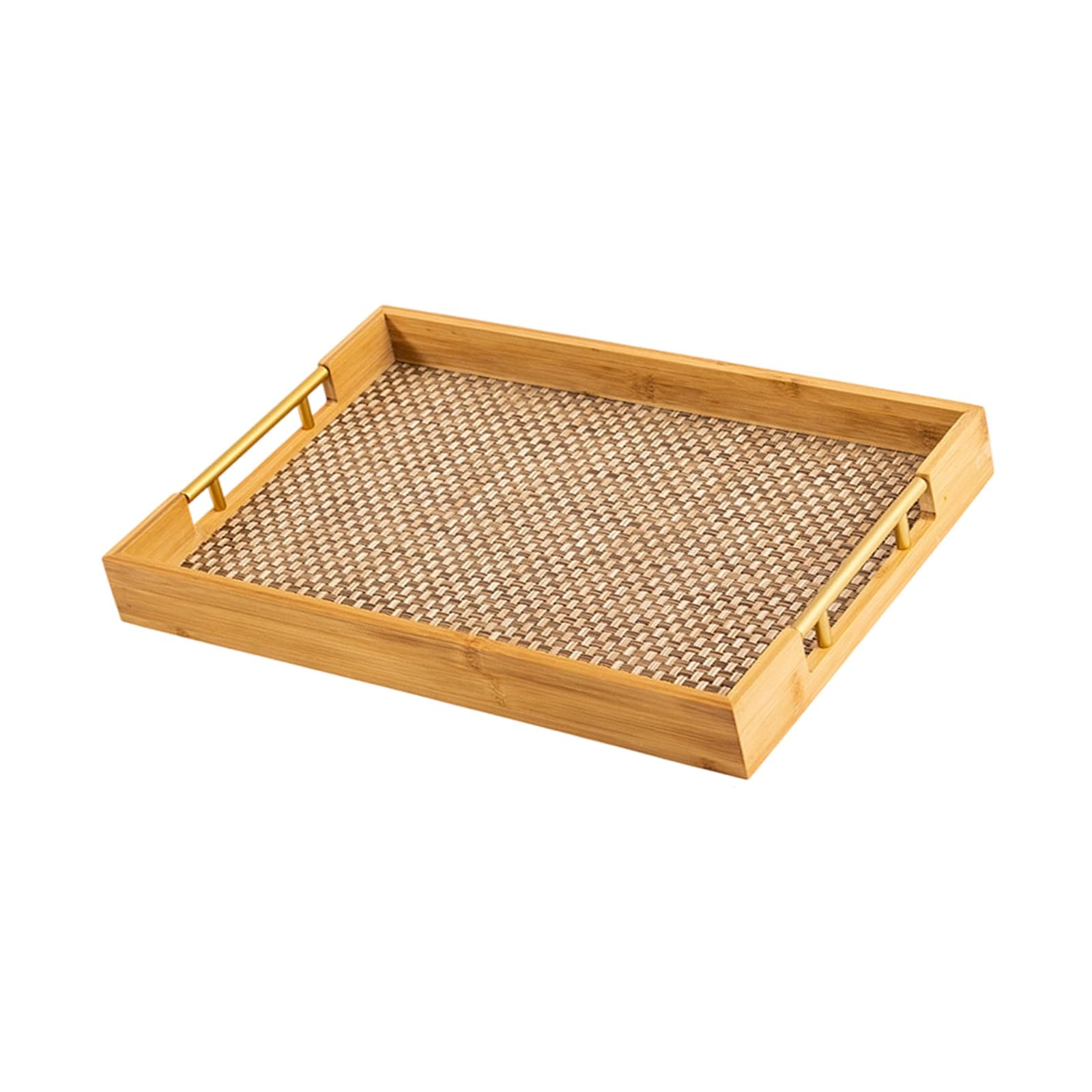 Ergonomic Handle Wooden Serving Tray for Easy Carrying and Serving of Items in Domestic and Social Event Metal TrayWooden Tray Featuring Ergonomic Handle for Use in Kitchens and Parties