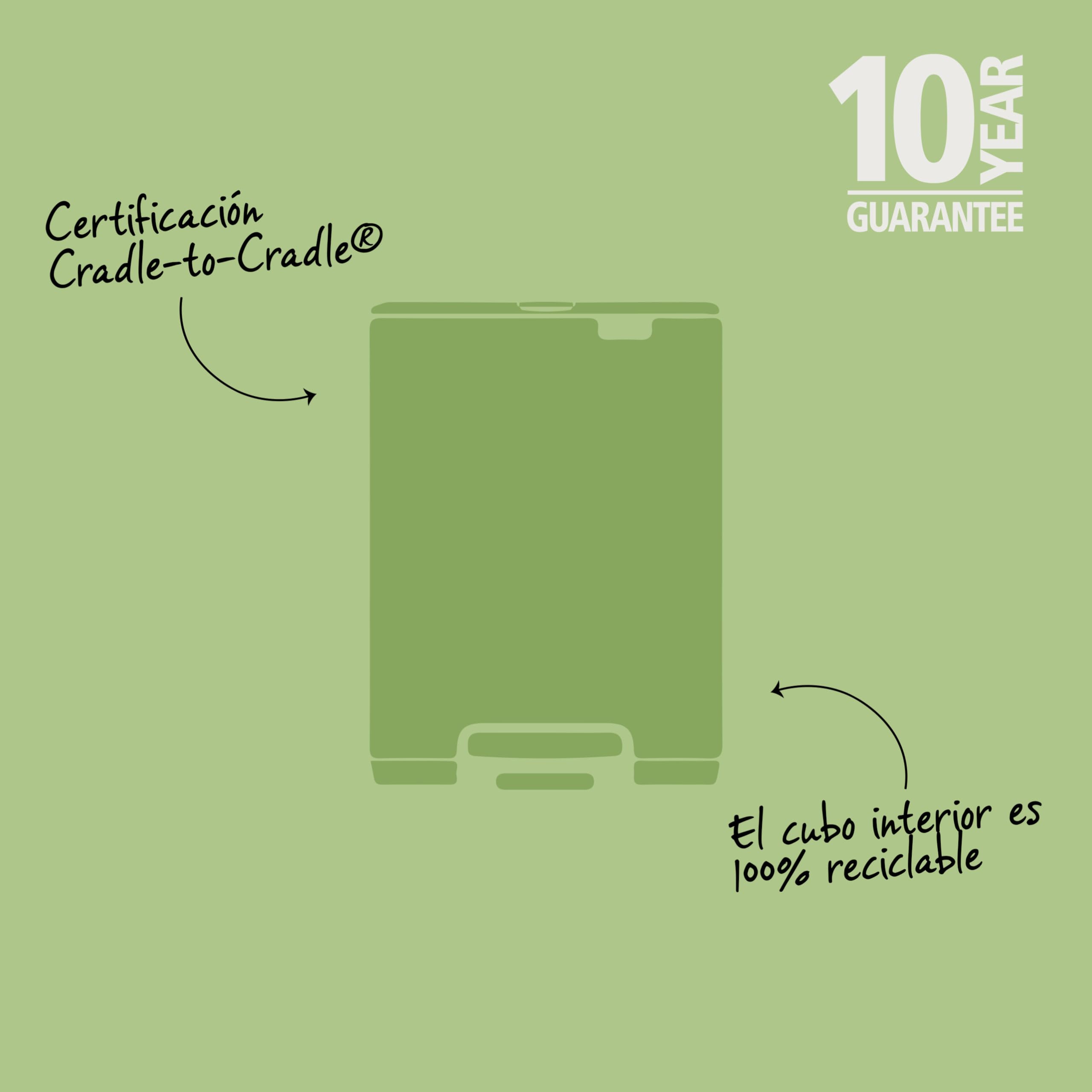 Brabantia Bo Pedal Cubo de basura 30L (beige claro), papelera cocina con diseño compacto y sistema de apertura con pedal, cubo basura reciclaje con cubo extraíble, incluye bolsas PerfectFit