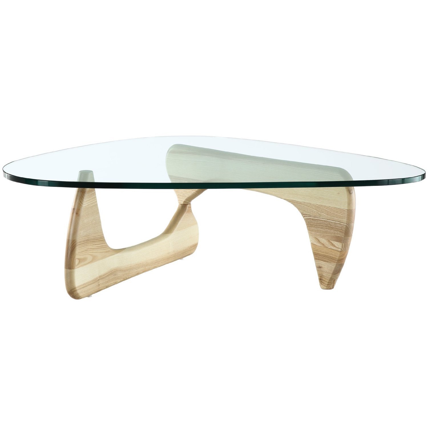 EMODERN FURNITURE eMod - Noguchi Triangle Coffee Table Glass Top (Natural)