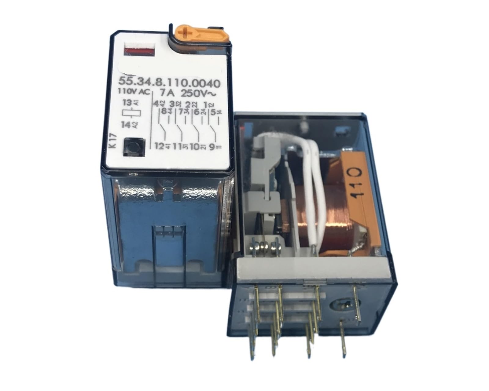 Relais 55.34.8.110.0040 pour remplacer un inverseur de commande 110VAC - 2