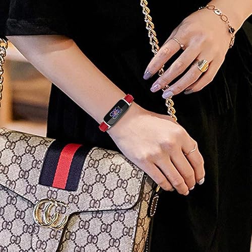 Miniatura 3 de Correa compatible con Fitbit Inspire 3 bandas de repuesto de cuero auténtico, correas de liberación rápida, correas de reloj para Fitbit Inspire 3,