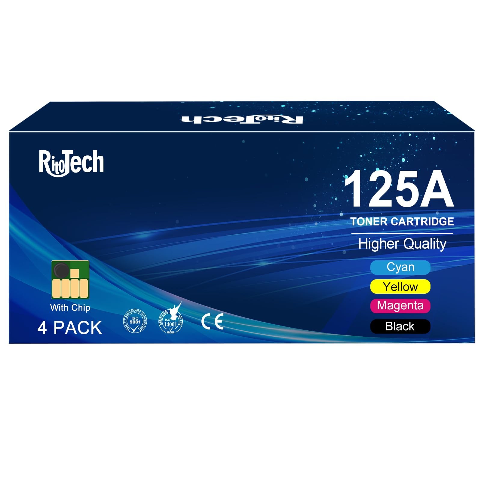 125A Toner Cartridge,Compatible for HP 125A CB540A Toner Cartridge for HP Color Laserjet CP1518ni CM1312nfi CP1215 CM1312 MFP CP1518 CP1515 Series Pritner,Black Cyan Yellow Magenta