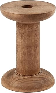 Creativ 56467 20 mm Core 10-Piece Wooden Spool 70 mm Hole Size 10 mm, Brown