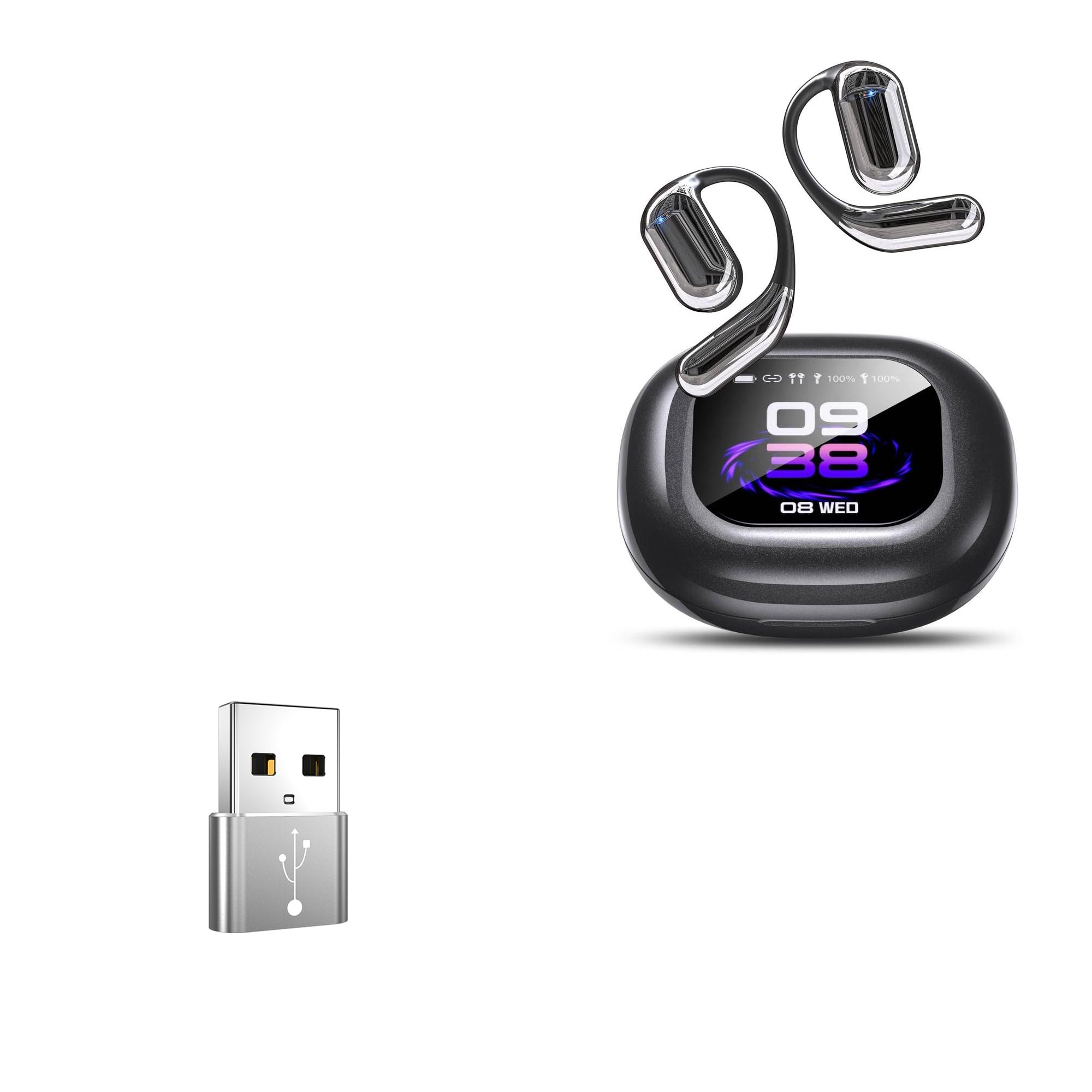 BoxWave Adapter Compatible with EUQQ YYK-Q16-PRO-AI Language Translation Earbuds (2.5 in) - USB-A to C PortChanger (5-Pack), Type-C OTG Convert