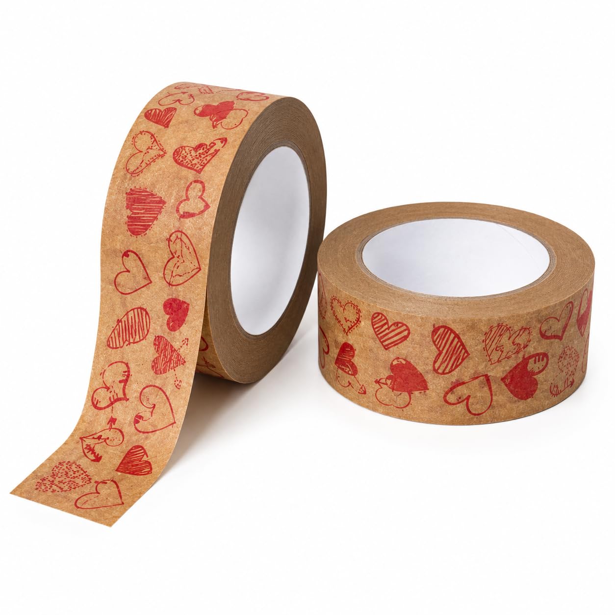 Marke Papierowa taśma klejąca, Walentynki, serce, 50 mm/50 m, taśma do pakowania (24 rolety)