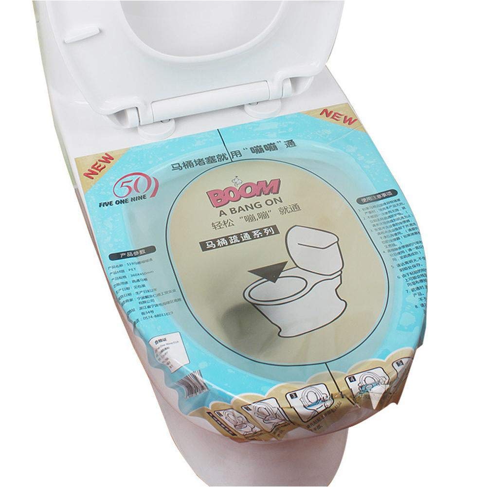 Lot de 3 débouches autocollantes jetables pour toilettes, autocollant universel pour déboucher les toilettes, film bouché, pas de saleté