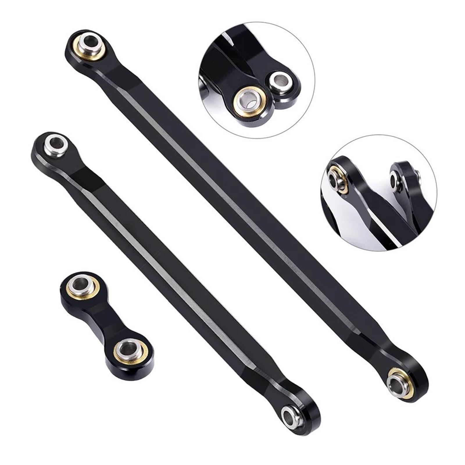 Varilla de Tracción para Mini para E-REV0 para VXL 4WD 1/16 RC Truck, Piezas Mejoradas, Enlaces De Chasis Aleación Aluminio, Juego Completo Varilla Enlace