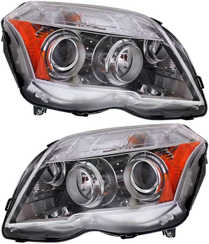Nuevo par de faros halógenos compatibles con Mercedes Benz Sport Base GLK300 GLK350 4Matic 2010 2011 2012 por números de pieza 2048207359 2048207259