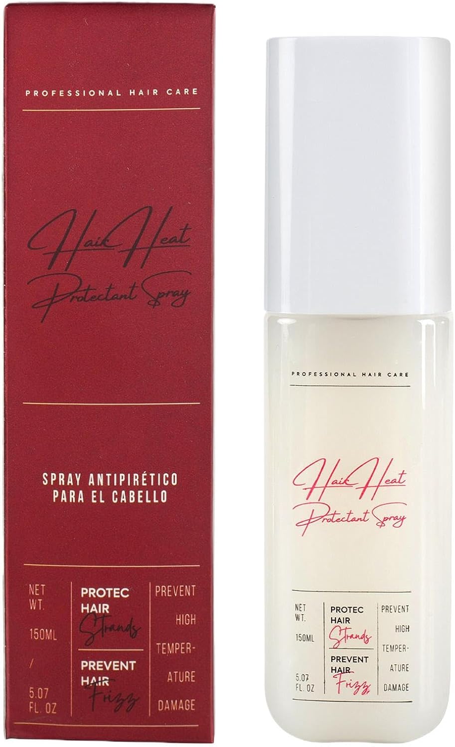 Hair Thermal Protection Spray, Hair Iron Guard Repair Mister, Heat Defense Spray, Moisturizing Ingredients, Long Lasting Protection, 150ml, For Travel Home Business Trip Beauty Salon