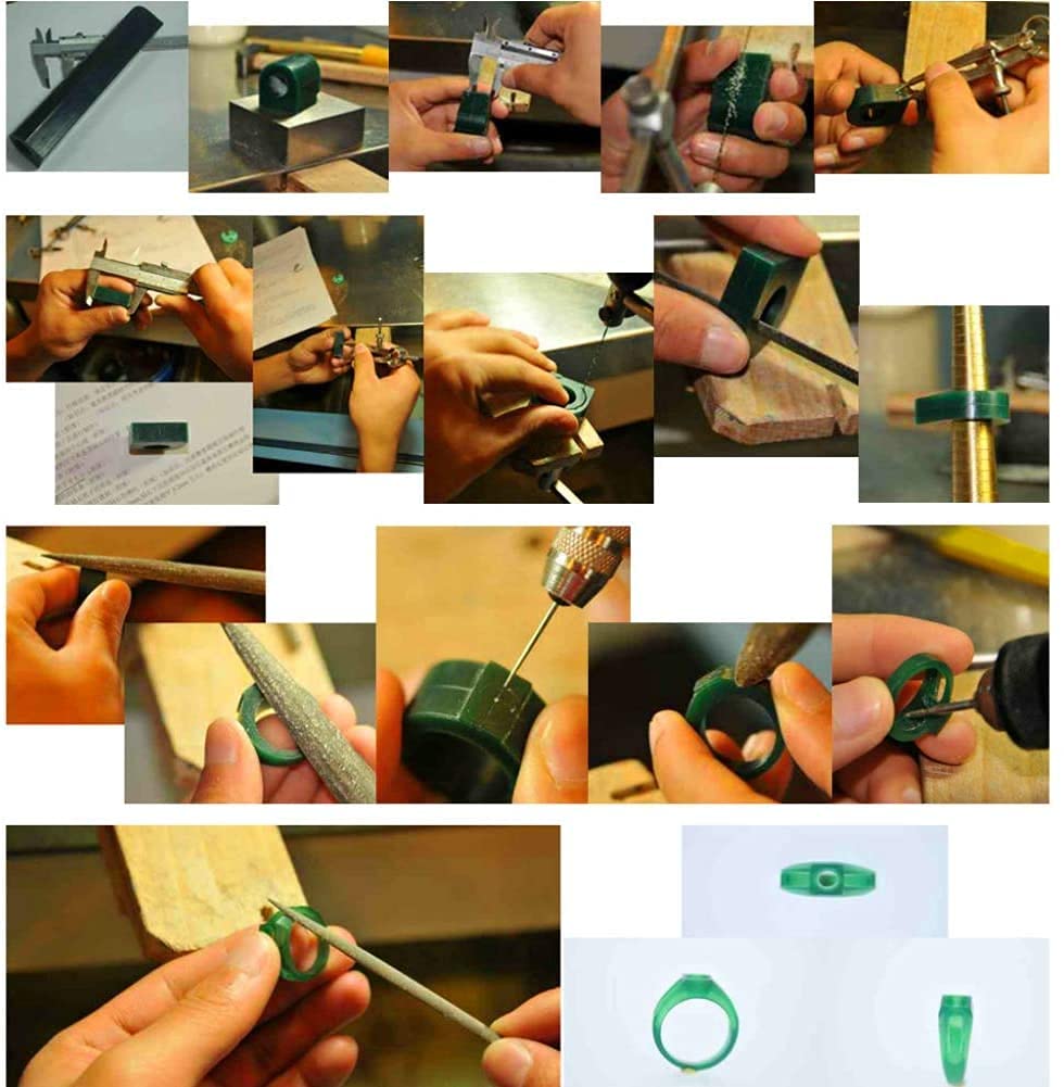 Anello gioielli strumento verde intaglio cera tubo, solido intaglio cera tubo tondo cera tubo con foro centrato, intaglio cera anello tubo per fare anelli intaglio cera fusione vuoto grande tubo later