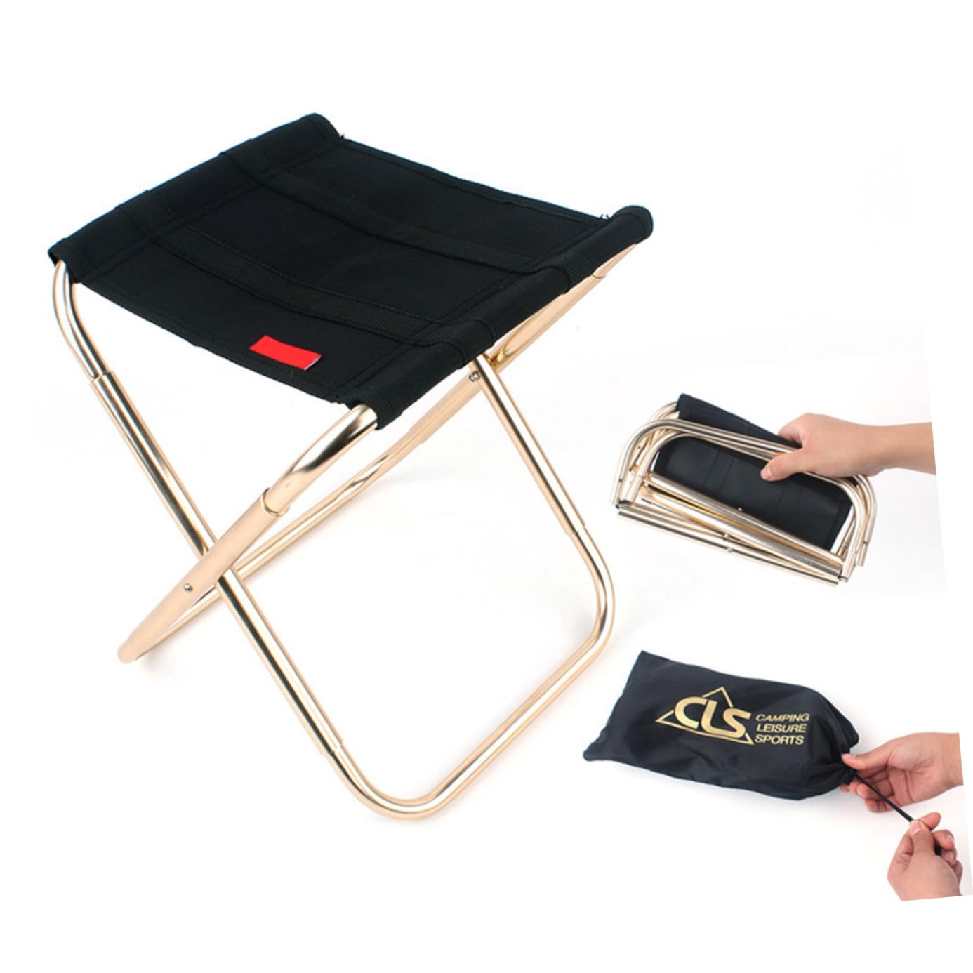 Chaise camping pliante Oxford noir : siege exterieur portable et leger YARNOW