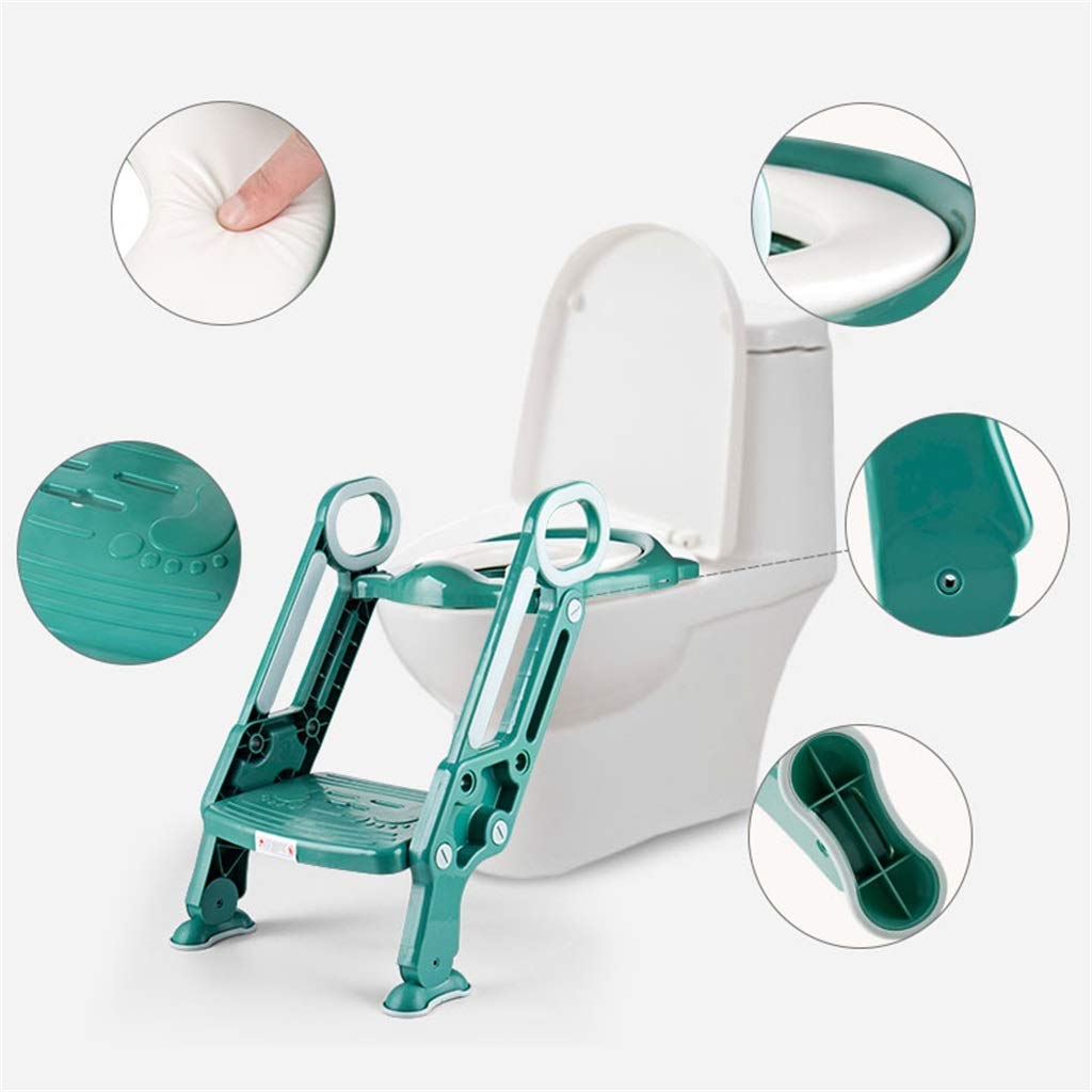 Riduttore WC Bambini, Ergonomia Bambini Squat Potty Portatile Regolabile Potty Assistant Assistant Sicuro Robusto Pieghevole Sedile per Sgabello per Bagno Bambino Unisex Toilet Trainer