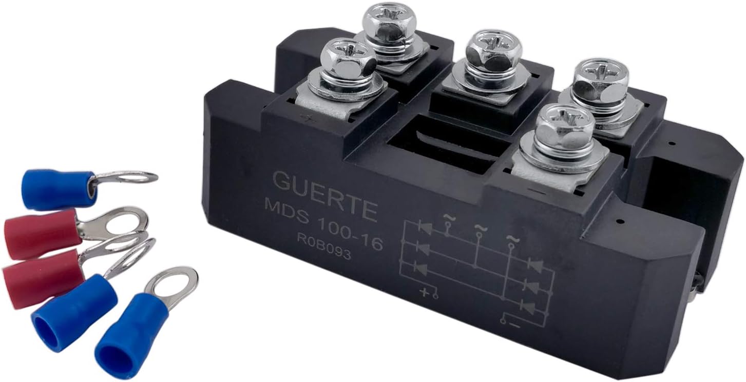 Bridge Rectifier MDS 100A 1600V 3 Phase Diode Bridge Rectifier 5 Terminal Full Wave Diode Module Resin Packed Rectification Module