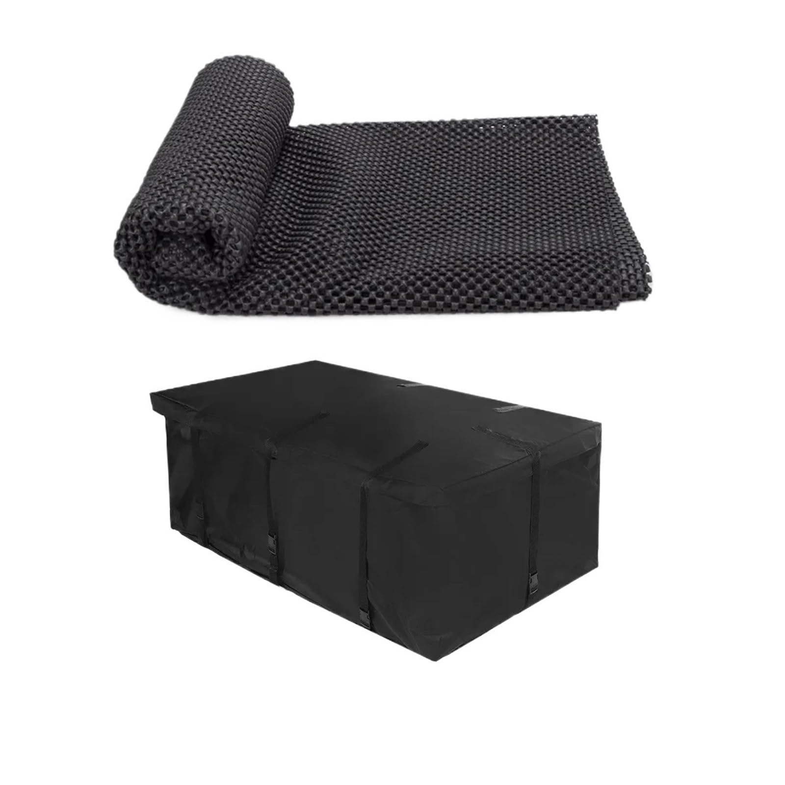 Czarna torba Do przechowywania bagażu dachu. Torba podróżna SUV Van(600D with Mat4)