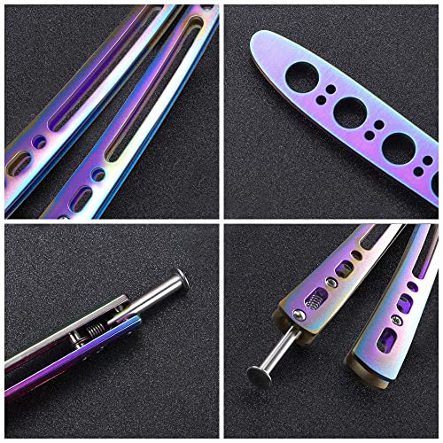Butterfly Knife Trainer - Balisong Trainer - Practice Butterfly Knife - Balisong Butterfly Knives Not Real Not Sharp Blade - Steel Dull Trick Butterfly Knifes - Butter Fly Knife Training K15R #TOP3