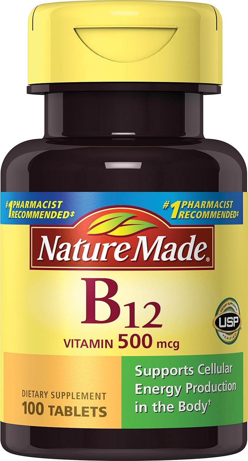 Nature Made suplemento de vitamina B12 500 mcg, 200 comprimidos