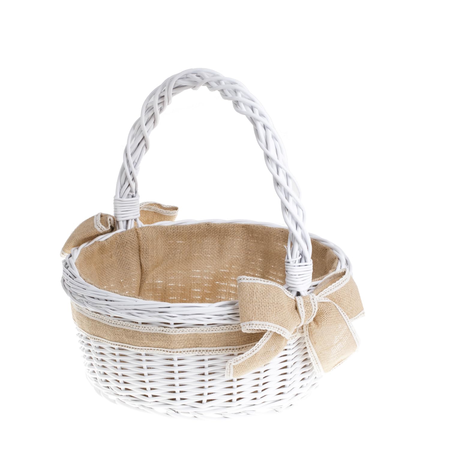 e-wicker24 Kosz na zakupy, okrągły kosz, kosz prezentowy