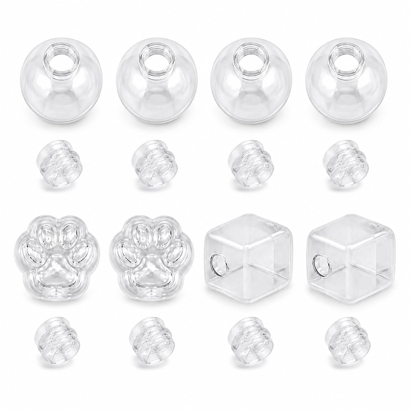 8 Pcs Squishy Skins Empty Shells with Plugs Make Your Own Squishy Set (Clear)