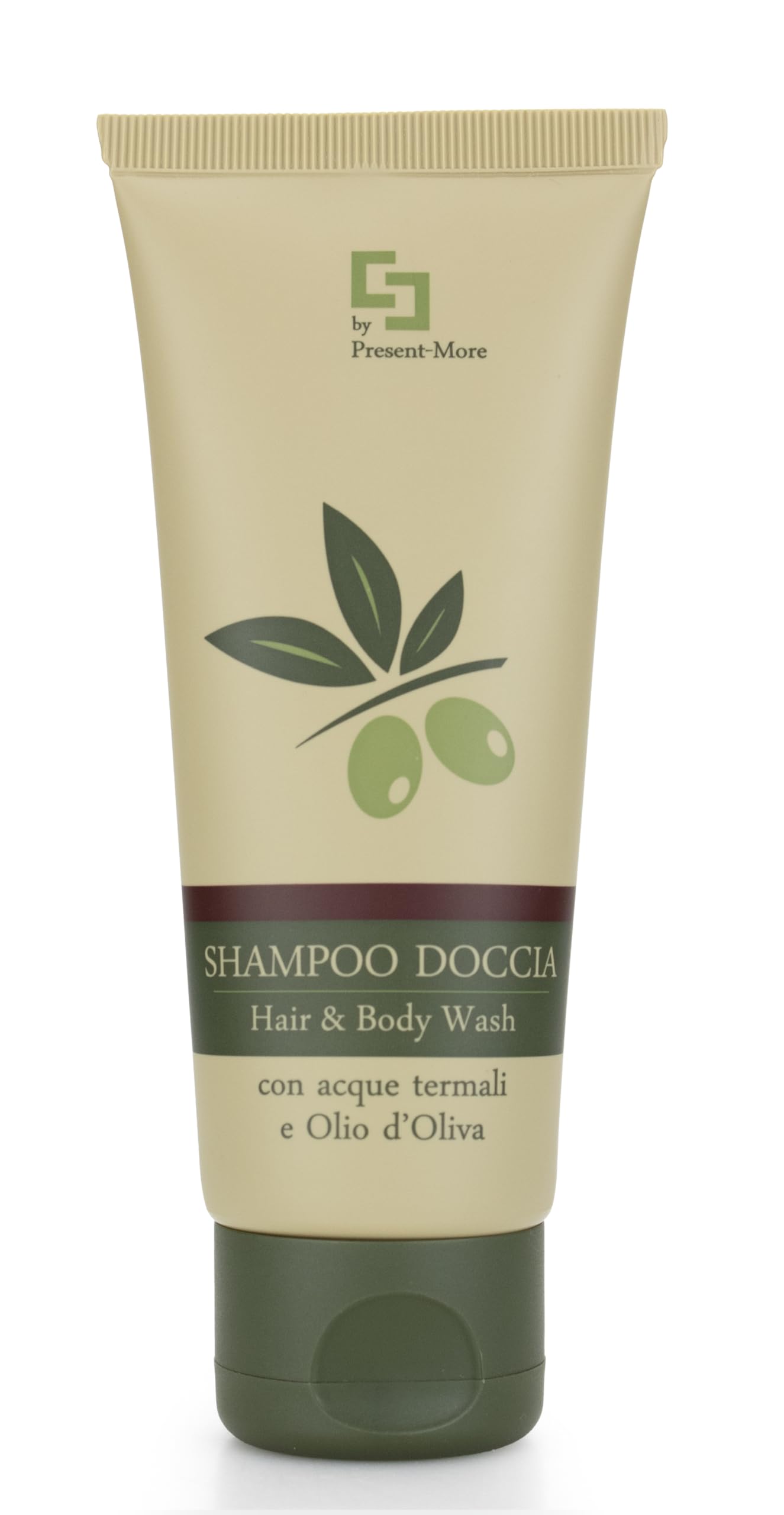 PRESENT-MORE - Doccia Shampoo 100ml Beauty Oil - Confezione da 30 Pezzi - Shampoo Doccia Senza Allergeni - Fragranza Tahitian - Made in Italy - Ideale per Hotel e B&B