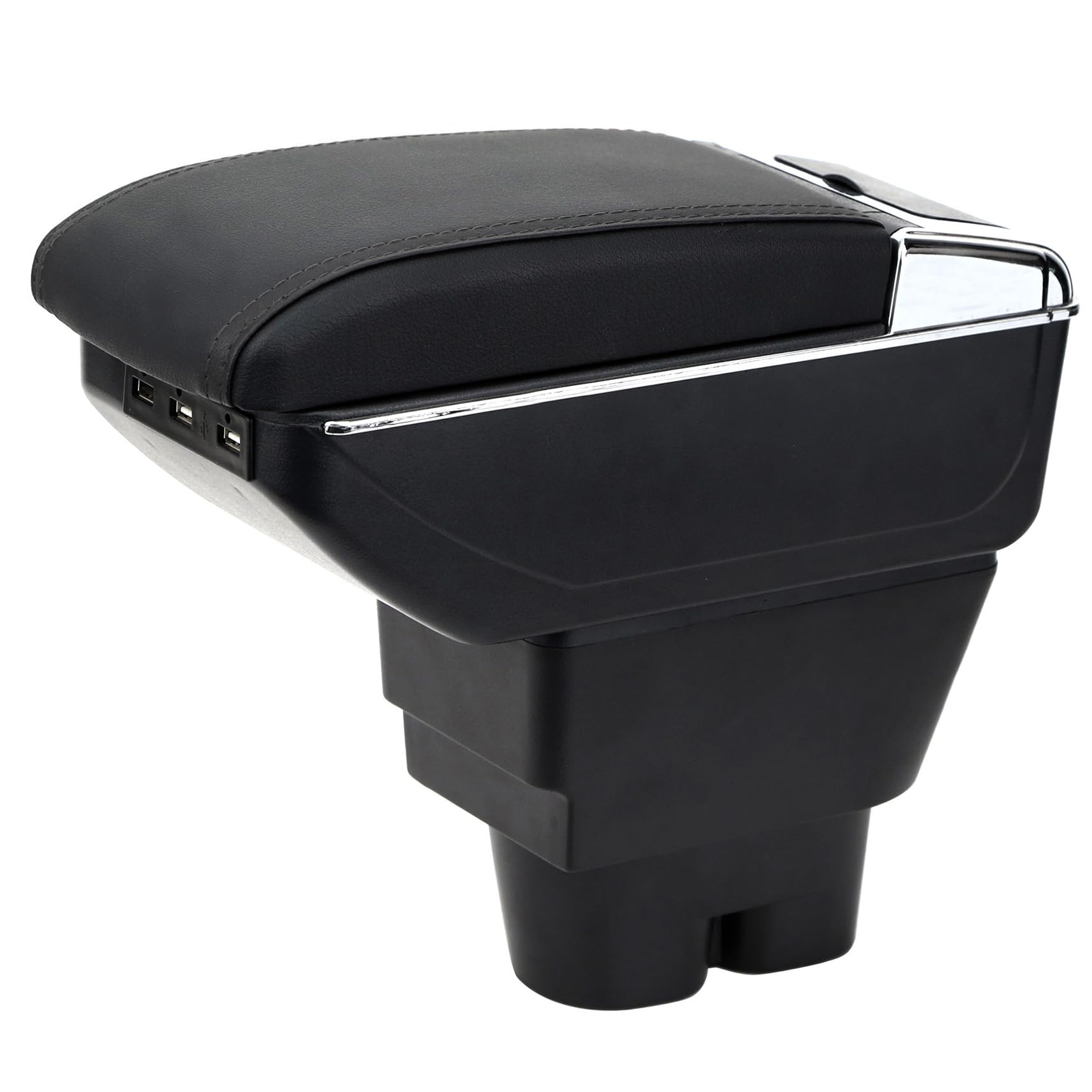 YJYWZH für Peugeot 207 207CC Armlehnen Mittelarmlehne mit Ablagefach und Getrankehalter USB-Anschluss Autozubehör Konsole Armauflage