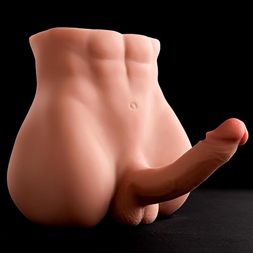 CaHase - Muñeca sexual masculina de 12 libras con consolador realista, masturbadores de torso masculino 2 en 1 y consoladores anales apretados