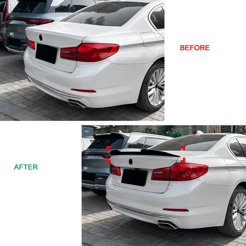 AutoStyle - Alerón Trasero Compatible con BMW Serie 5 G30 Sedan 2016-2023 (ABS Negro Brillante)