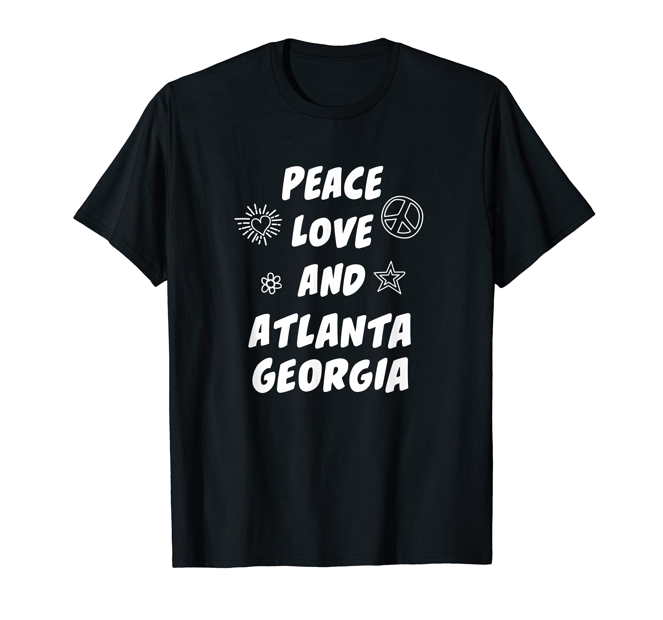 Peace Love Atlanta Georgia GA Resident Atlantan Local T-Shirt