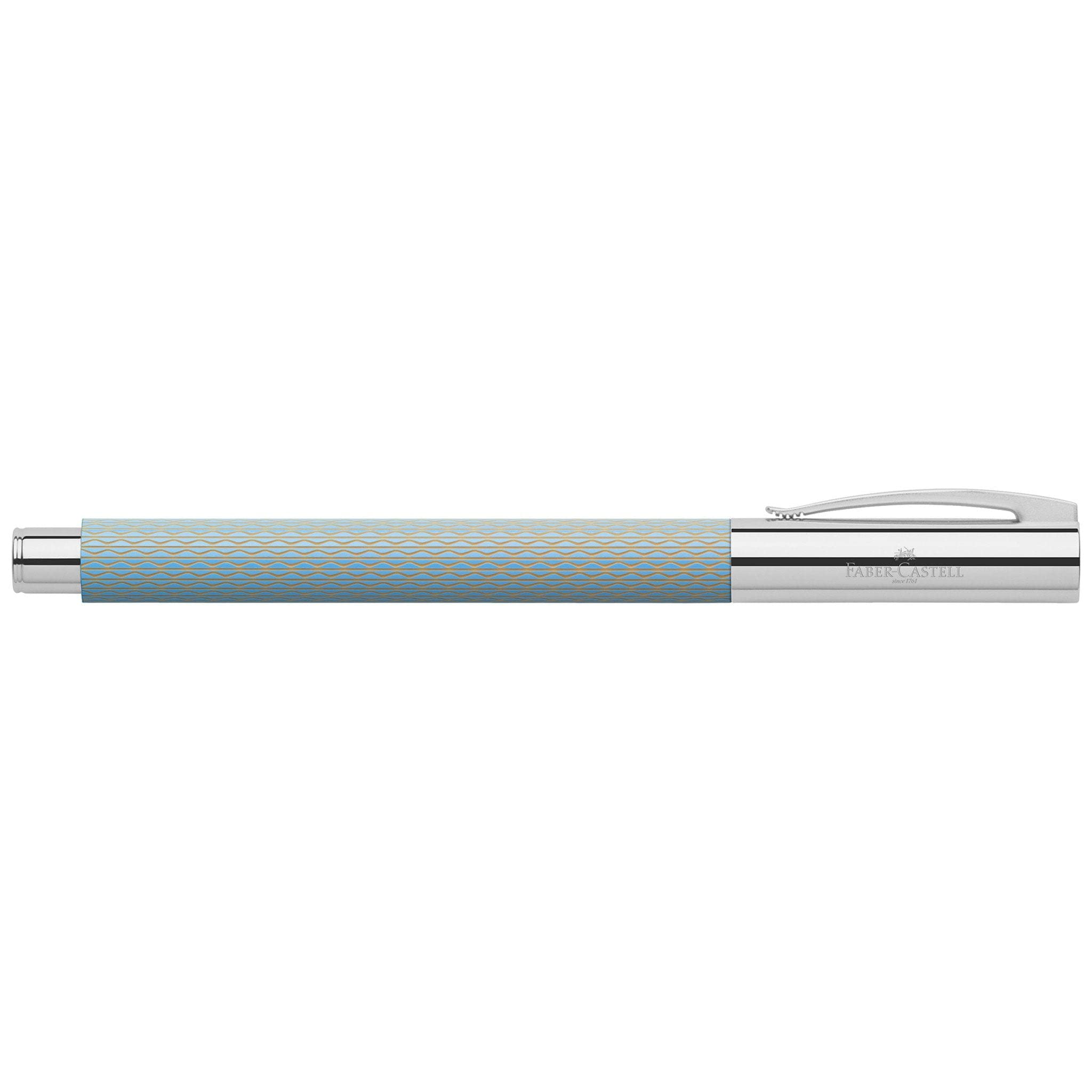 Faber-Castell 147000 Ambition Opart - Pluma estilográfica (punta M, 1 unidad), color azul