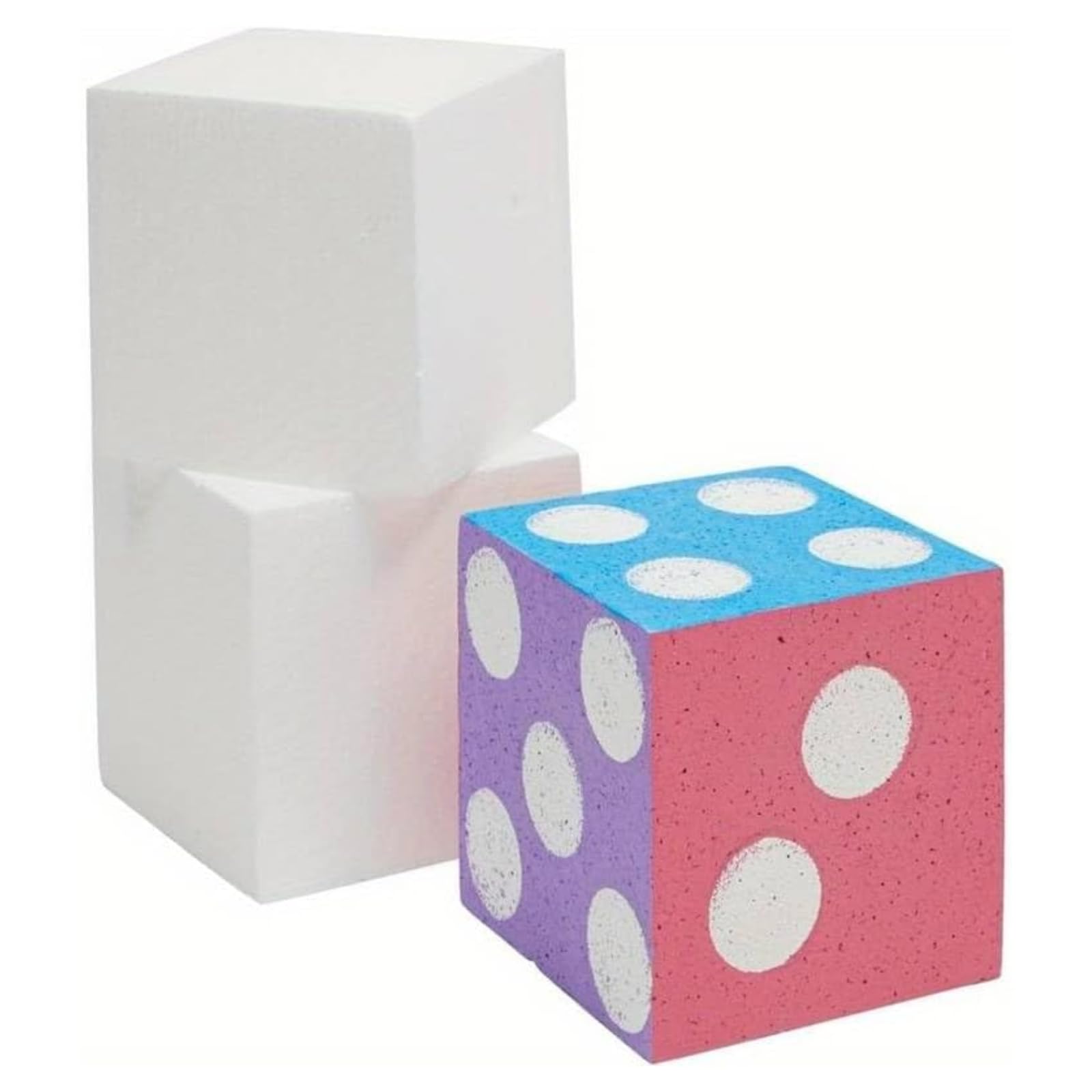 Cubi in Polistirolo, Blocchi Quadrati per Cake Design, Scultura e Fai da Te, Basi Cubetti in Polistirene Espanso per Hobby, Decoupage, Composizioni Floreali e Modellismo (50x50x50 cm)