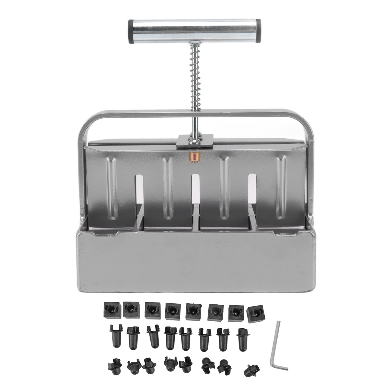 Fabricant de Blocs de Sol Manuel à Double Rangée – 8 Bloqueurs de Sol de 4 Cm, Outil de Jardinage Essentiel pour Les Jardiniers, Idéal pour la Germination et la Plantation des