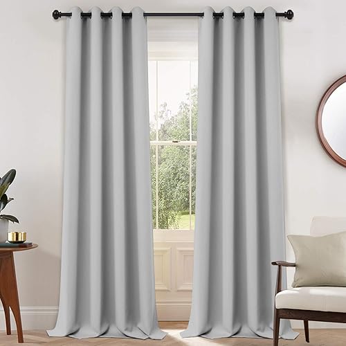 Yakamok - Cortinas blackout para habitación, con ojales, térmicas, para oscurecer la habitación o sala, juego de 2 paneles