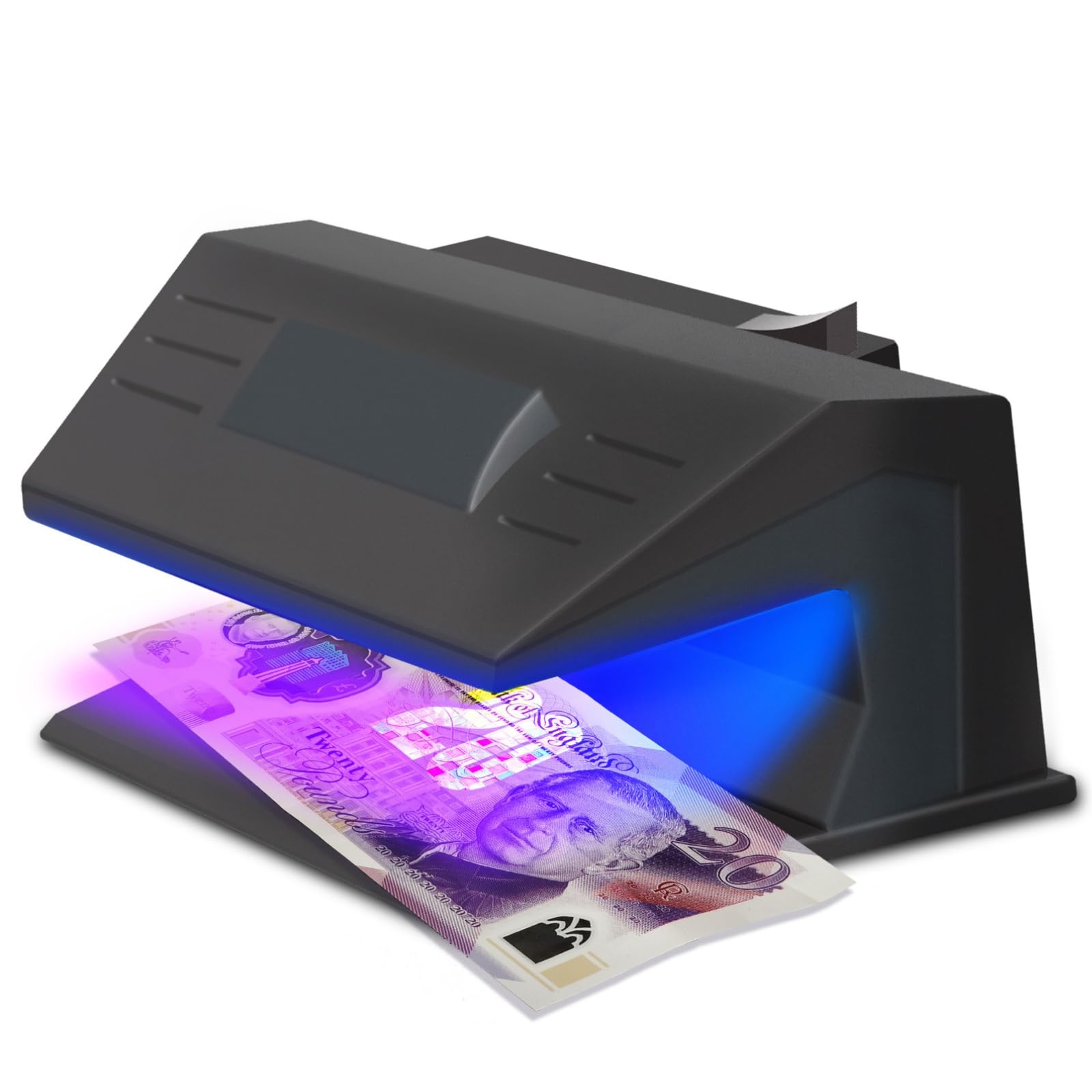 Counterfeit Money Detector Note Checker UV Light Ultraviolet Money Checker Machine - UK Plug Detect Fake Prop Notes Authenticity Check Fluorescent Mark Tracer Reflector